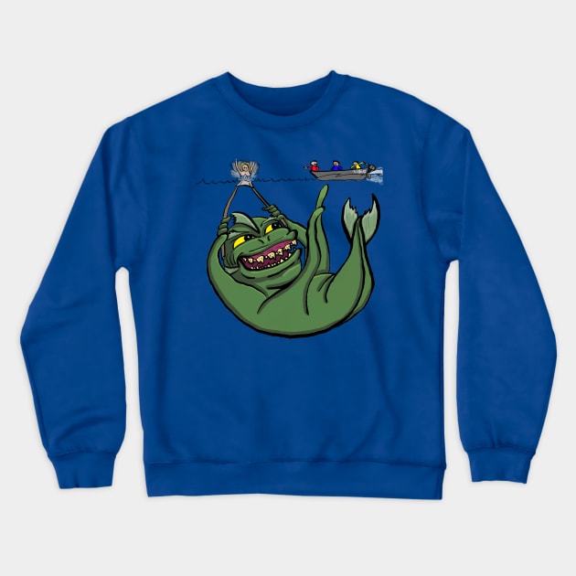 Sea Monster Trickery Crewneck Sweatshirt by JoshErichDigitalInk